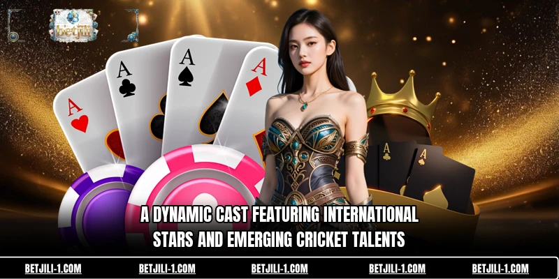 A dynamic cast featuring international stars and emerging cricket talents
