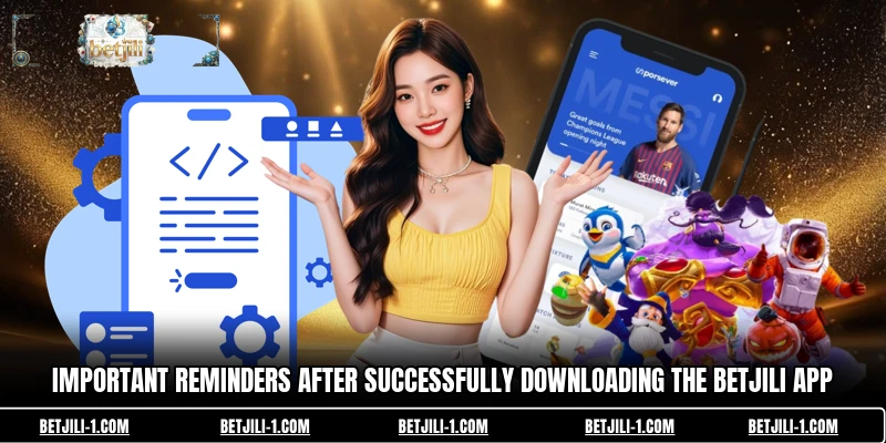 Important reminders after successfully downloading the BETJILI app