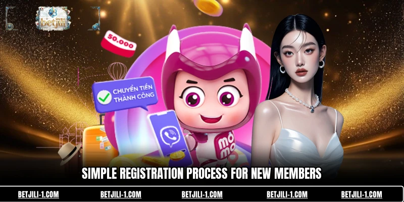 Simple registration process for new members